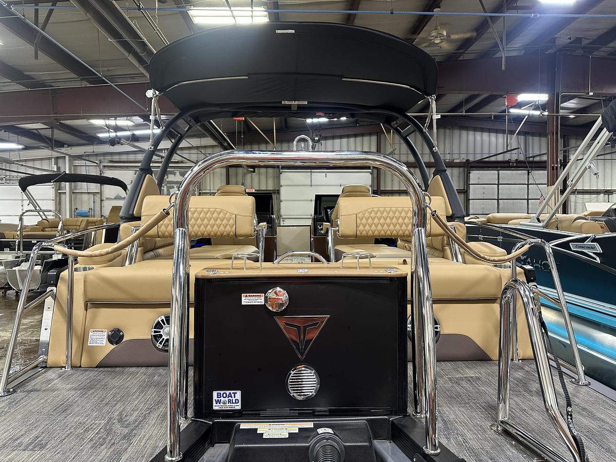 2025 Tahoe Pontoons Grand Tahoe 2585 Quad Lounge Windshield Tritoon & Mercury 400HP V10