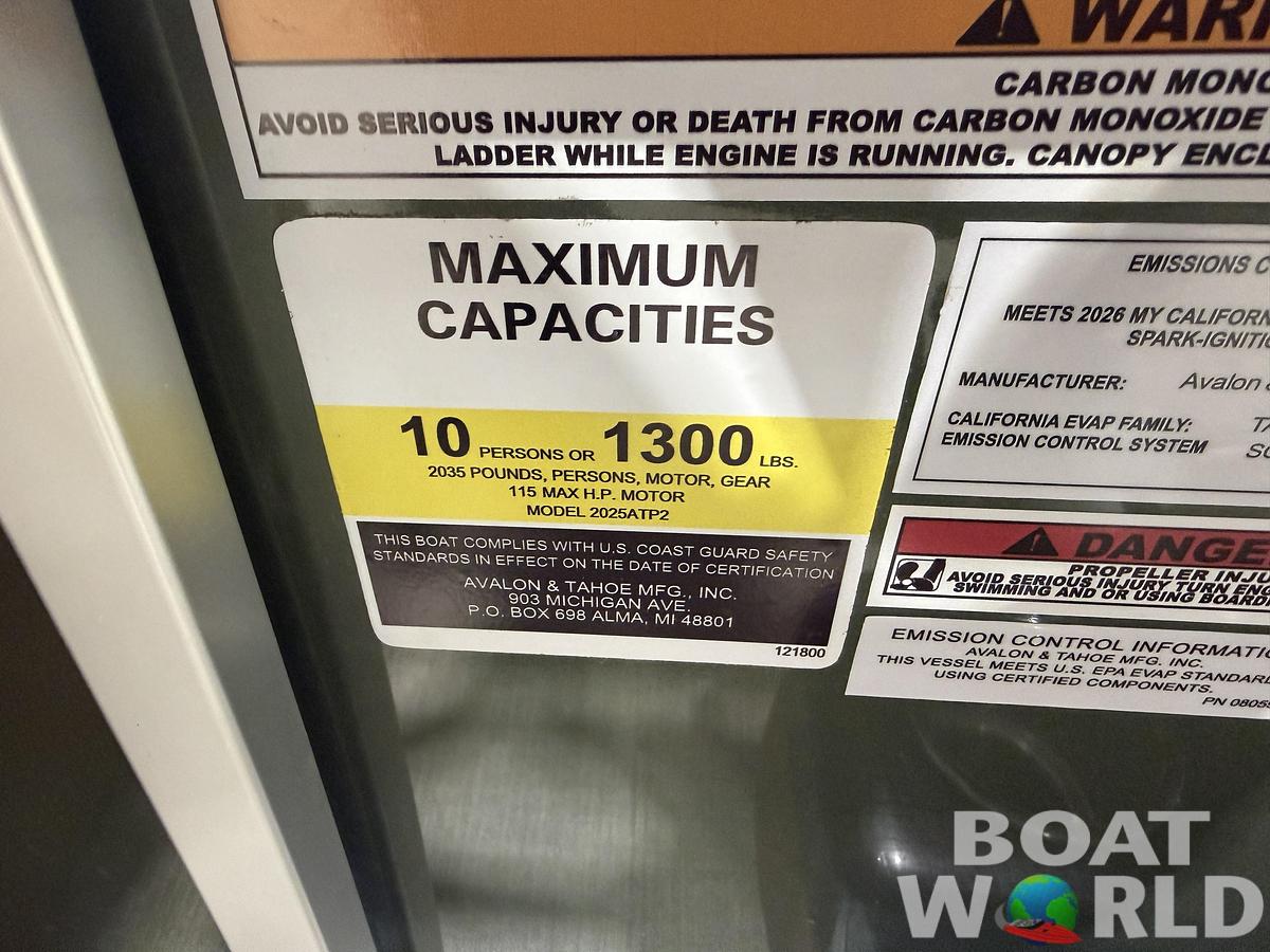 2026 Tahoe Pontoons Sport 2180 Cruise Rear Bench (CRB) 