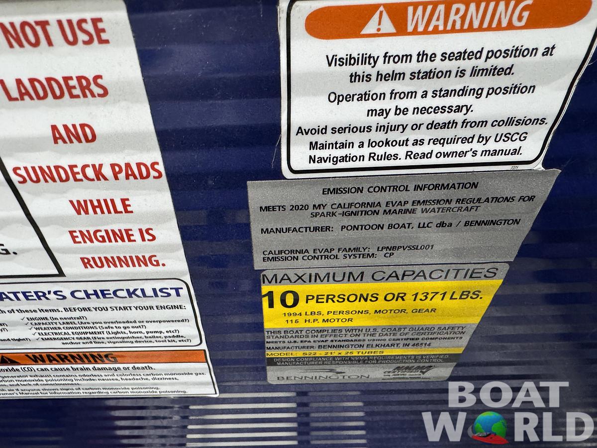 Used 2021 Bennington 22 SX Pontoon