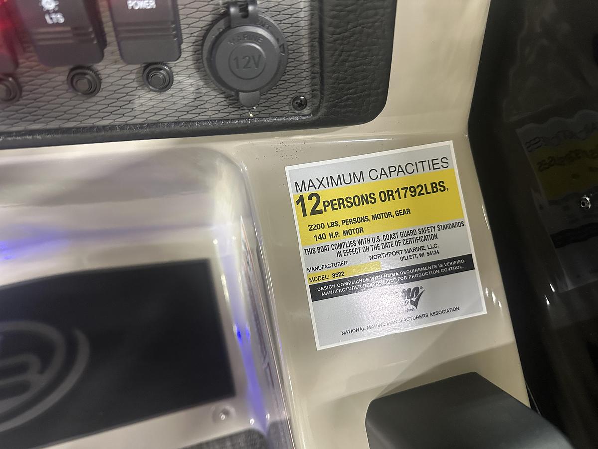 2025 Montego Bay 8522 Fish & Cruise Deluxe Pontoon & Honda 4-Stroke EFI