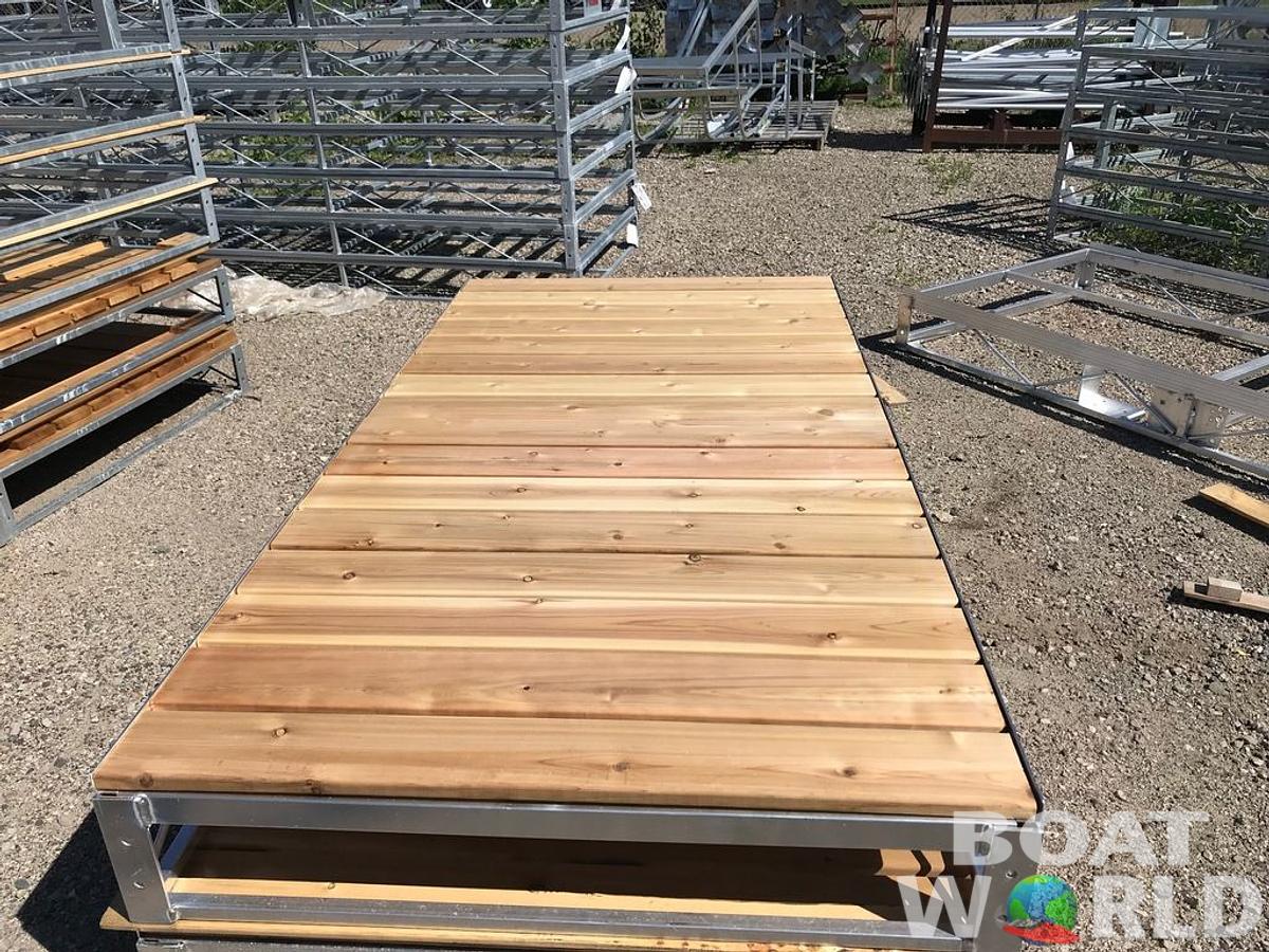 Aluminum Dock 16' Long Section with Cedar Decking