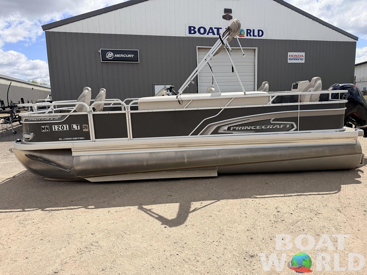 Used 2018 Princecraft Sportfisher 21 4-S Tritoon & 115HP Mercury ProXS -$32,995