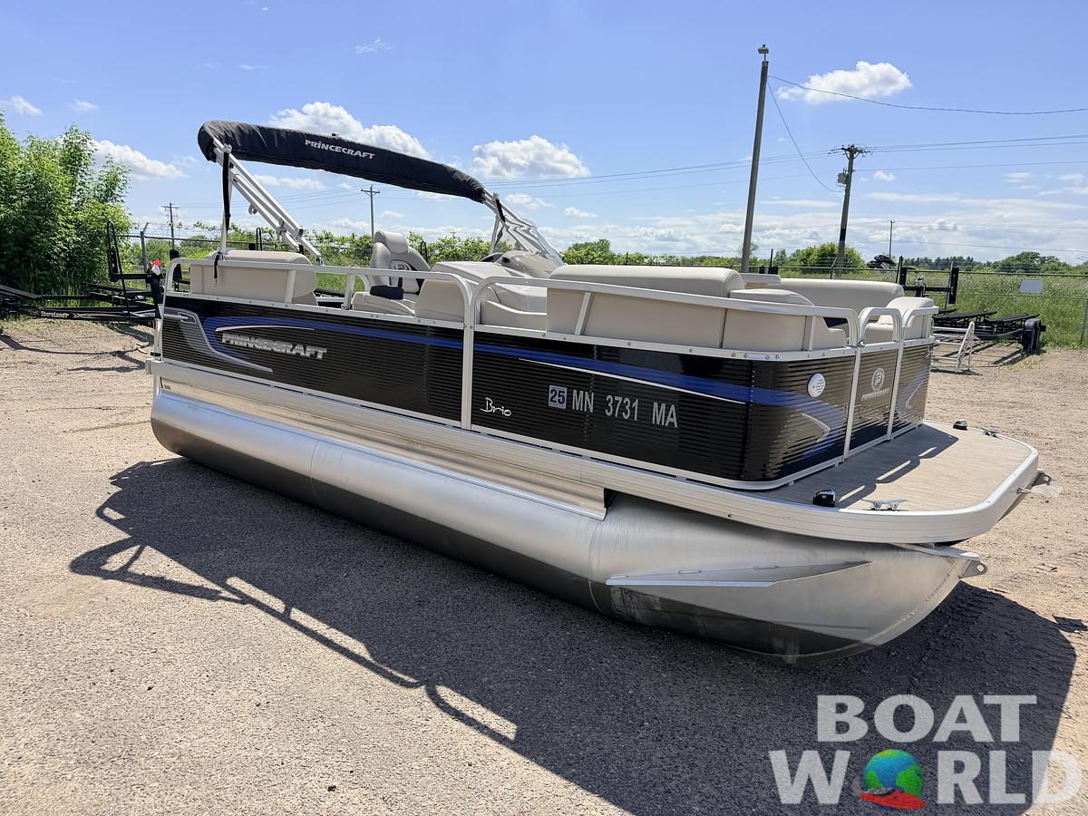 Used 2020 Princecraft Brio E 17 Pontoon & Torqueedo Electric Outboard - $19,995