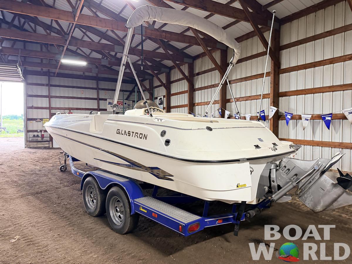 Used 2003 Glastron DX215 Deck Boat & 220HP 5.0L Volvo/Penta with Tandem Axle Trailer -$9,995