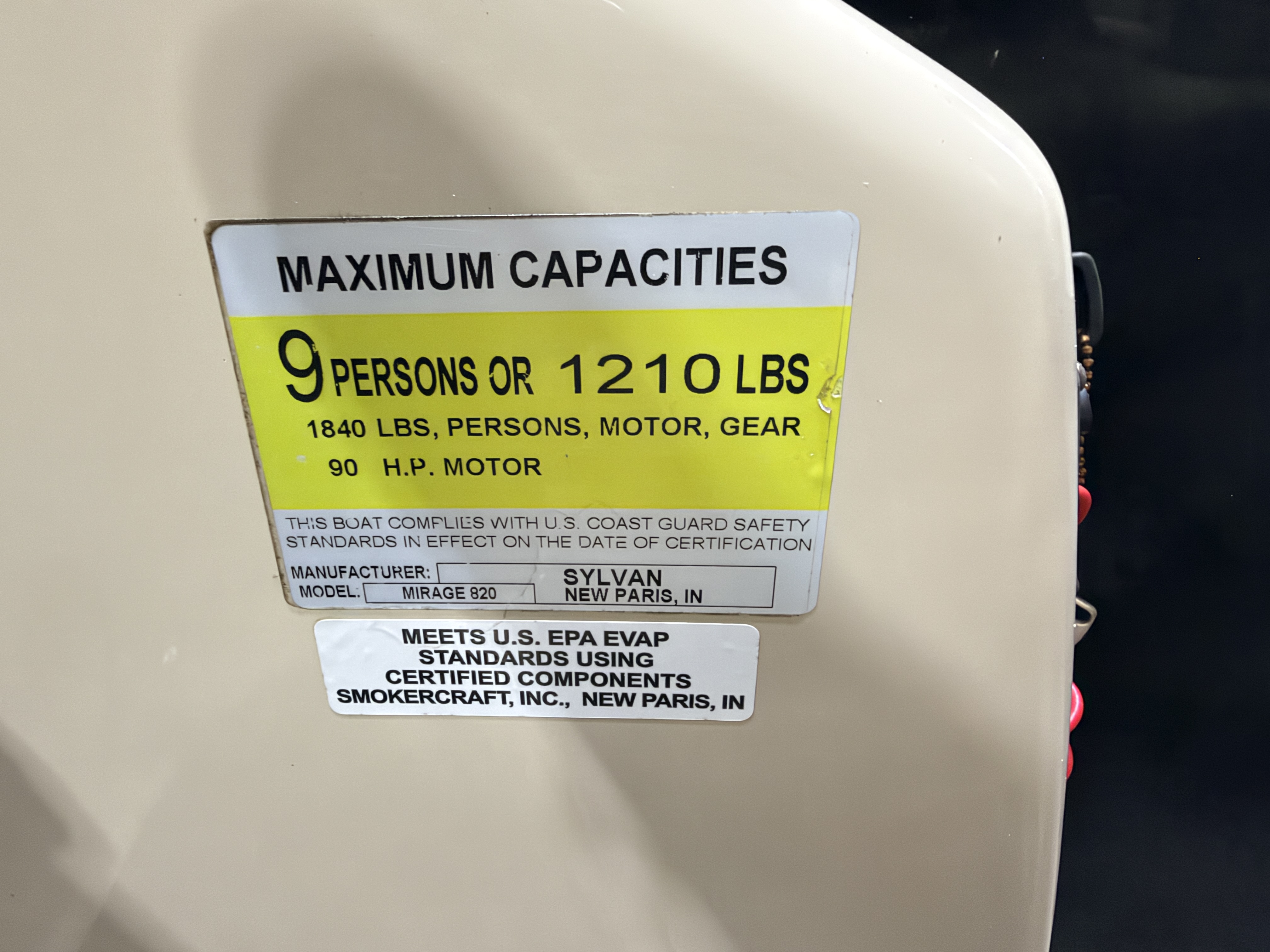 Used 2019 Sylvan Mirage 820 Cruise & 50HP Yamaha 4Stroke
