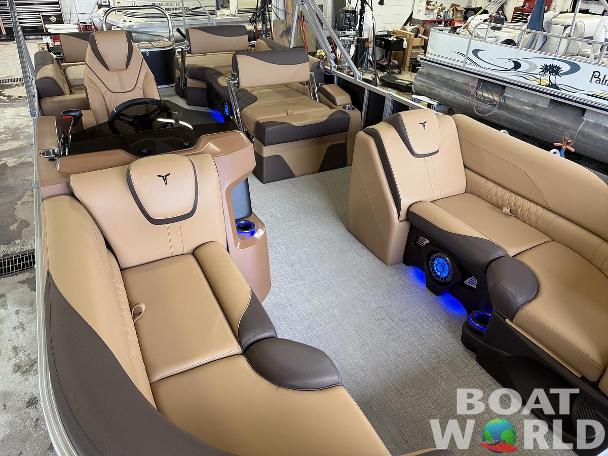 2025 Tahoe Pontoons LTZ 2385 Quad Lounge Shift Flip Tritoon & Honda 4-Stroke EFI