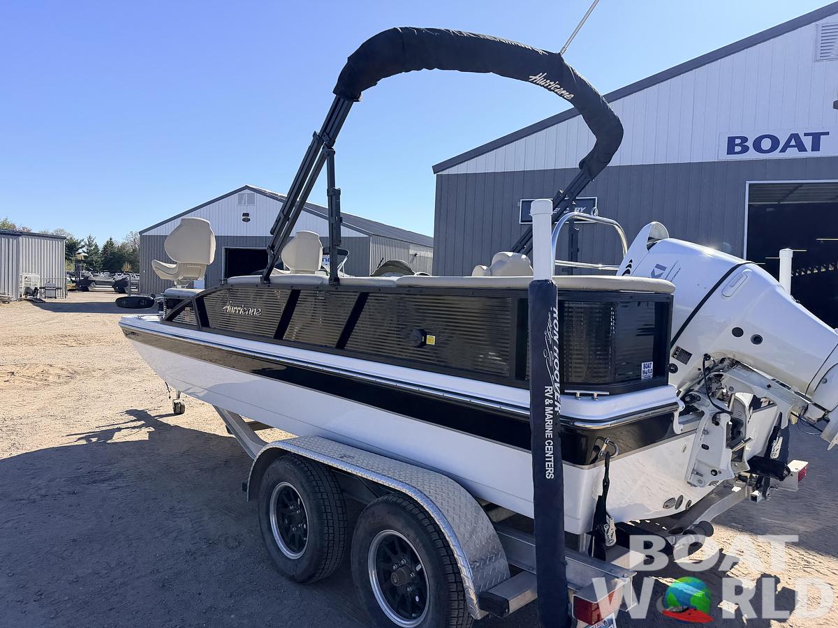 Used 2021 Hurricane Fun Deck 198 with 140HP Suzuki & Tandem Axle Trailer -$31,995