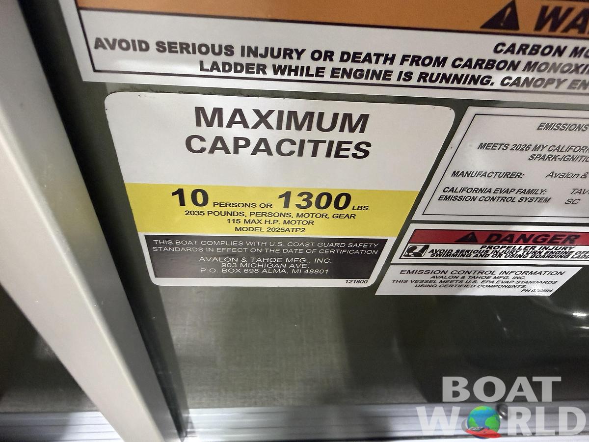 2026 Tahoe Pontoons Sport 2185 Rear Fish 