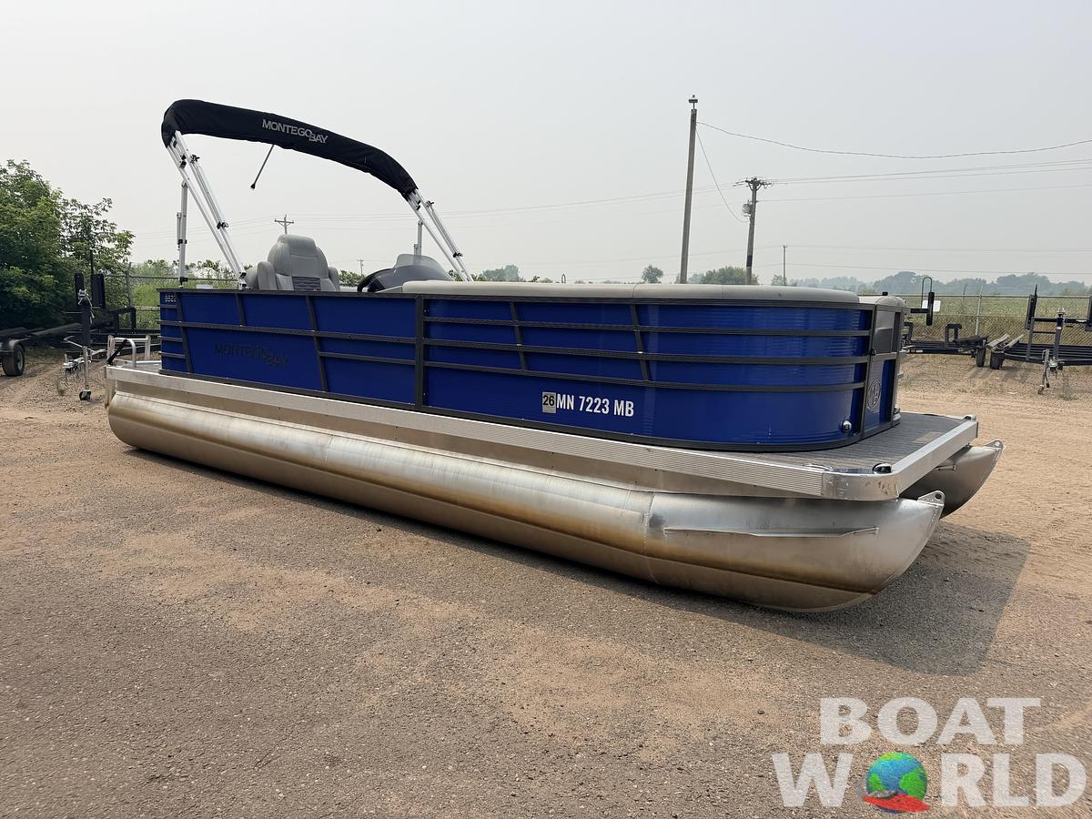 Used 2021 Montego Bay 8522 Fish & Cruise Deluxe Pontoon & 90HP Honda 4Stroke -$29,995