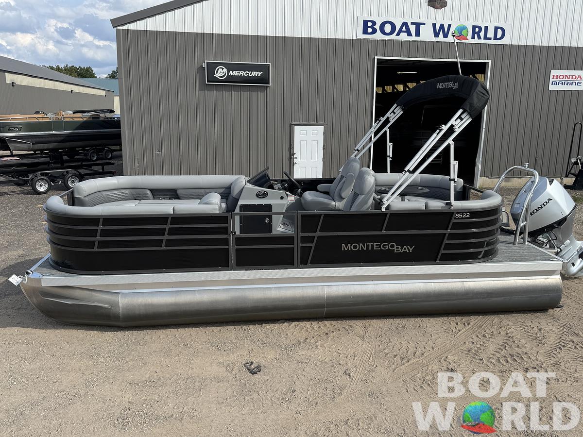 Used 2023 Montego Bay 8522 Quad Lounge Pontoon with 115HP Honda Fourstroke EFI