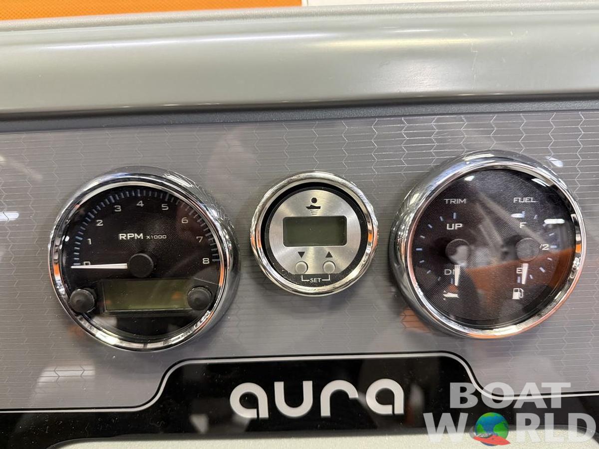 2025 Tahoe Pontoons Aura 1985 Quad Lounge & 50HP 4-Stroke EFI