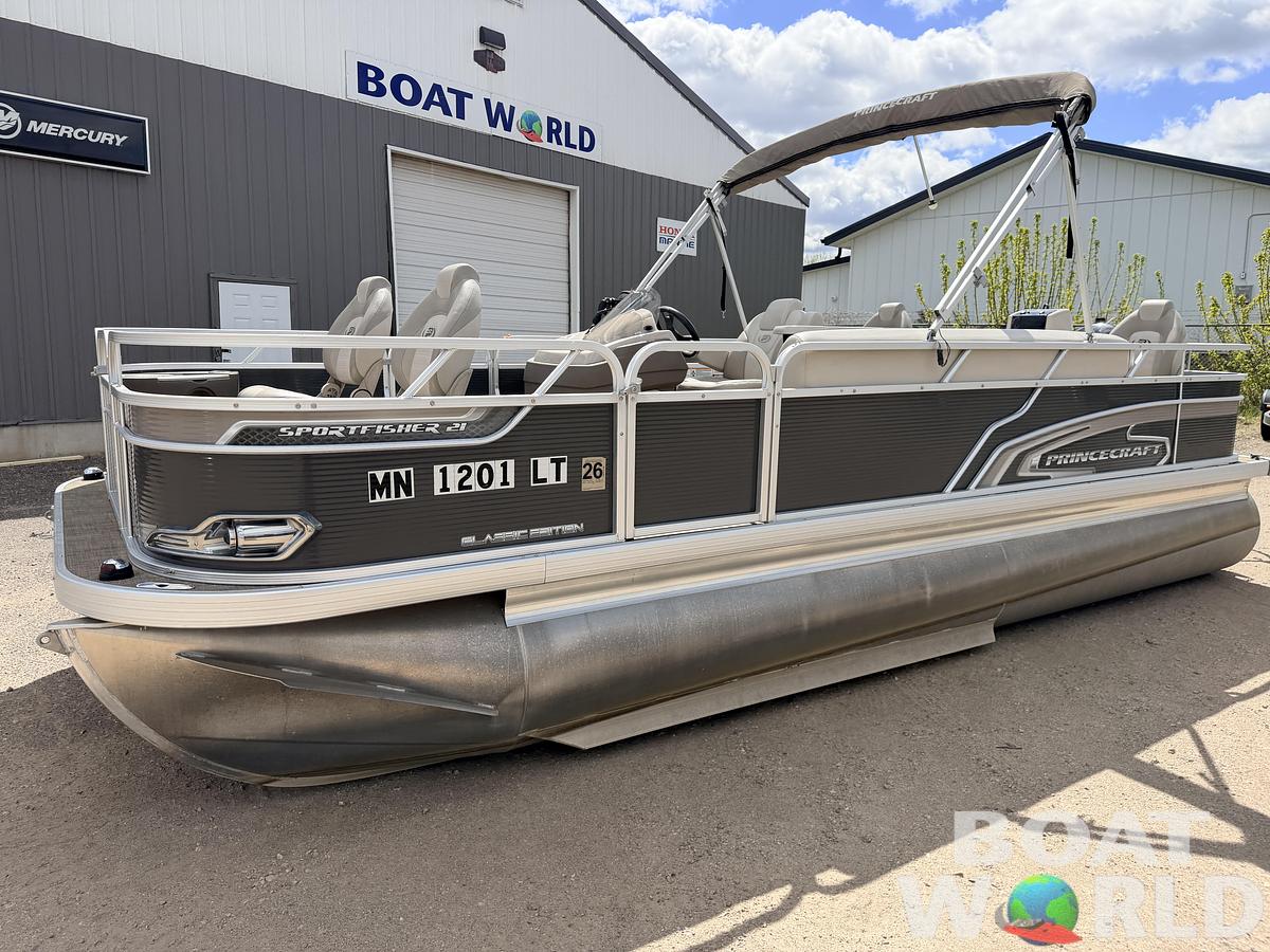 Used 2018 Princecraft Sportfisher 21 4-S Tritoon & 115HP Mercury ProXS -$32,995