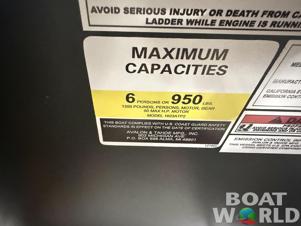 2026 Tahoe Pontoons Sport 1780 Cruise Rear Bench (CRB) 