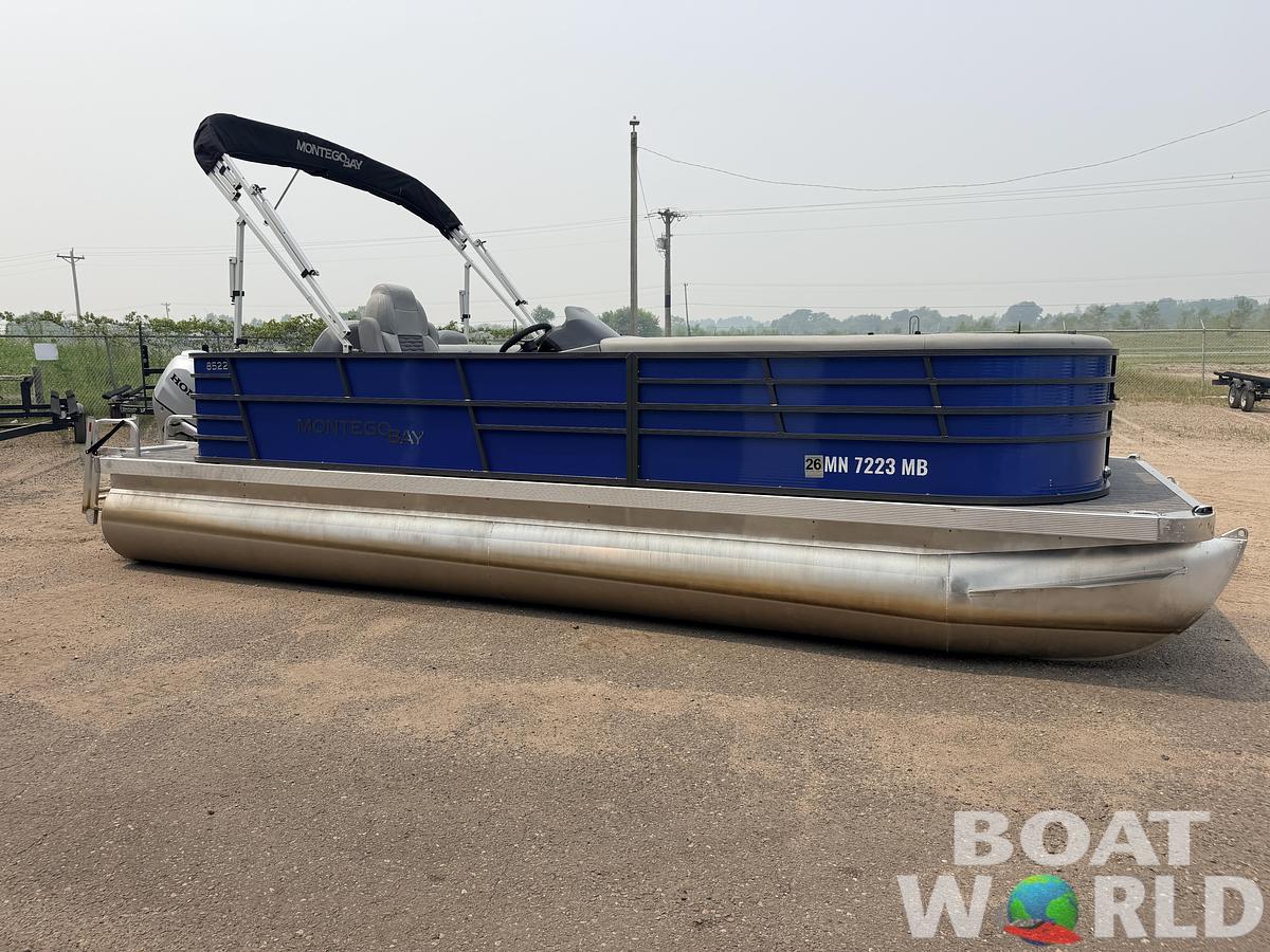 Used 2021 Montego Bay 8522 Fish & Cruise Deluxe Pontoon & 90HP Honda 4Stroke -$29,995