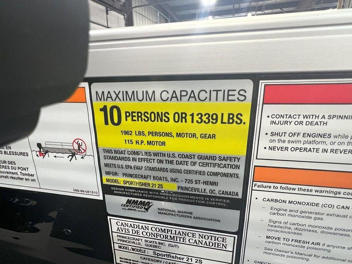 2025 Princecraft 21 Sportfisher 2-S Pontoon & Mercury 4-Stroke EFI