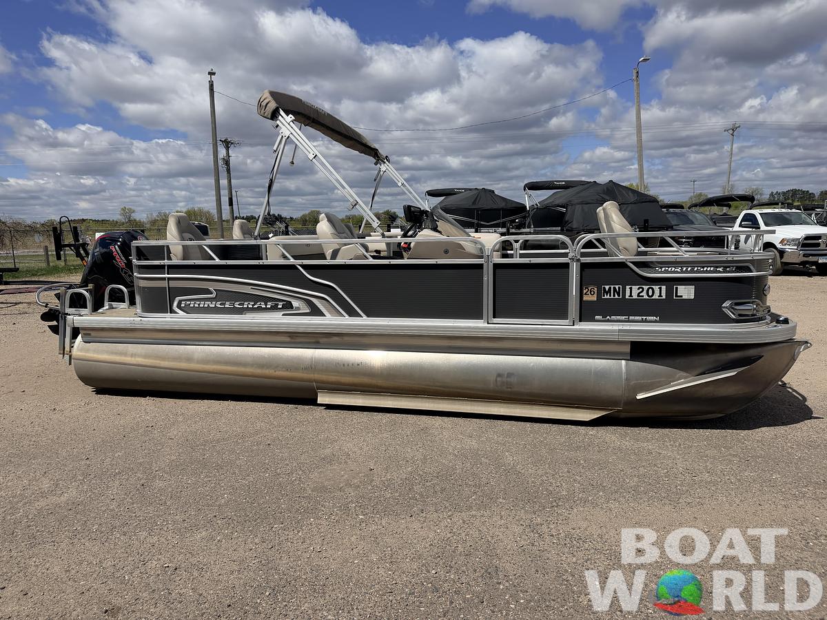 Used 2018 Princecraft Sportfisher 21 4-S Tritoon & 115HP Mercury ProXS -$32,995