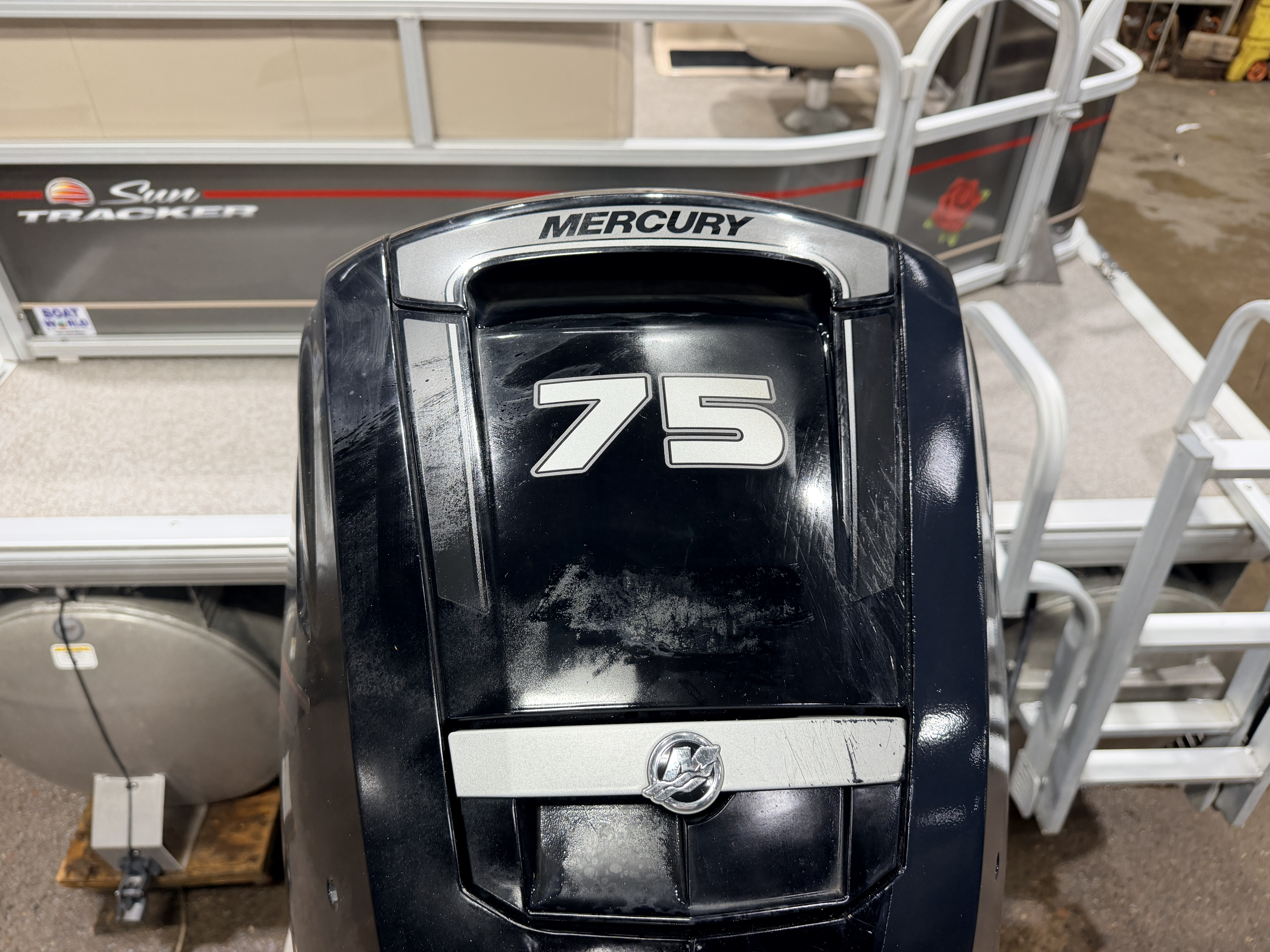 Used 2019 Sun Tracker Party Barge 18 DLX & 75HP Mercury 4Stroke -$21,995
