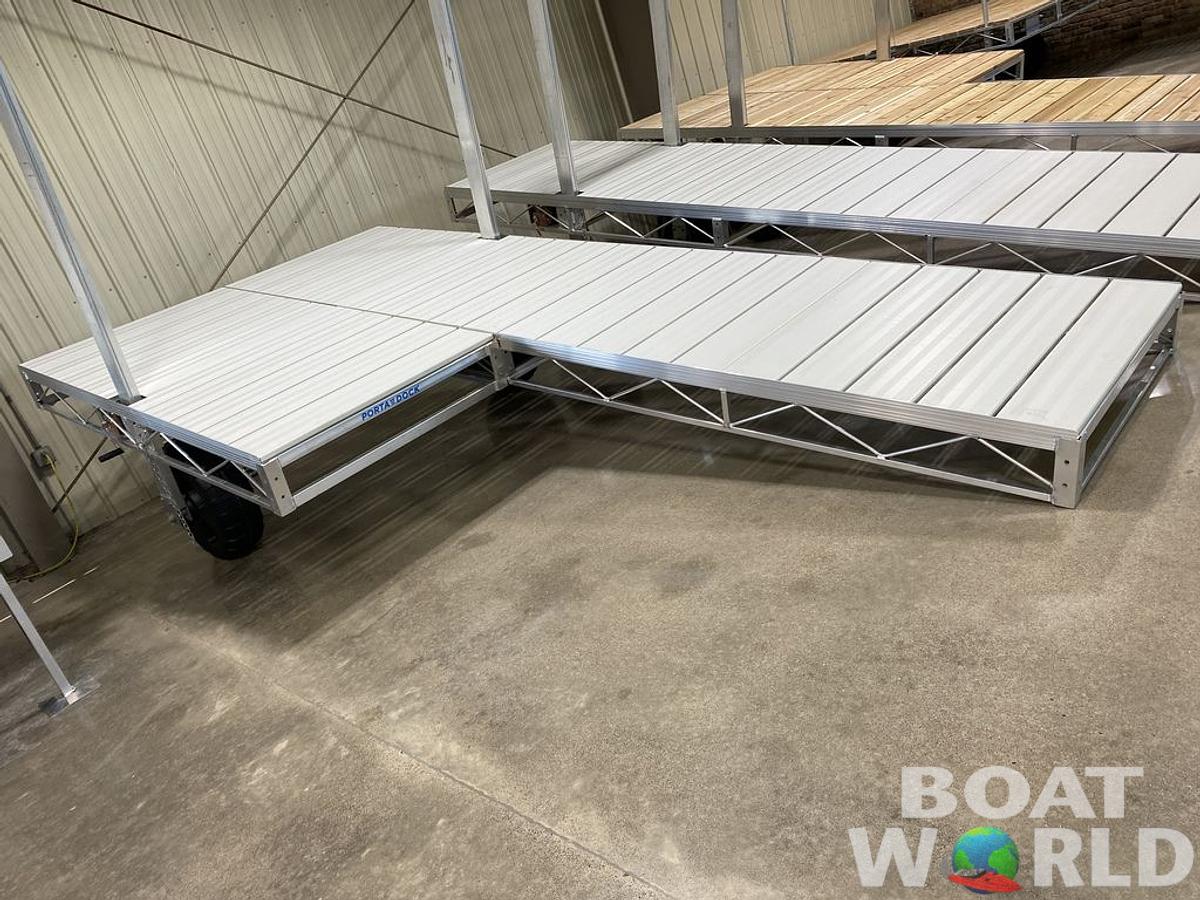 Aluminum Dock "Roll In" L8 Platform Dock w/ Aluminum Decking