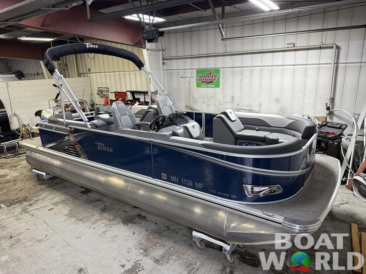 Used 2022 Tahoe Pontoons LTZ 2385 Quad Lounge Tritoon Pontoon & Honda 4-Stroke EFI