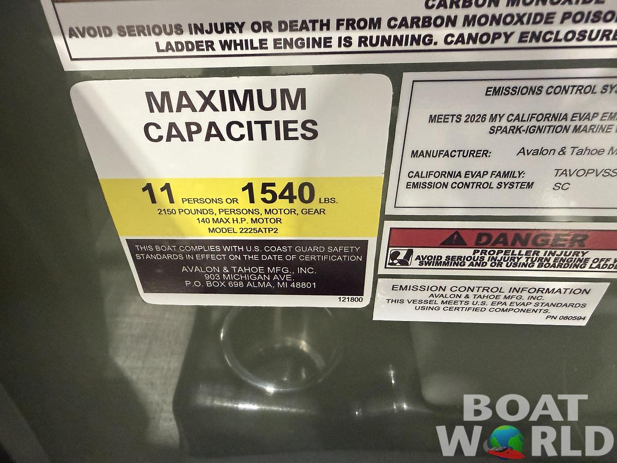 2026 Tahoe Pontoons Sport 23E80 Fish & Cruise Pontoon