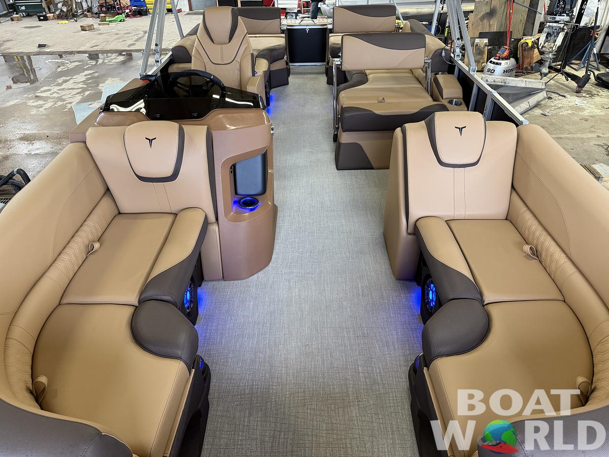 2025 Tahoe Pontoons LTZ 2385 Quad Lounge Shift Flip Tritoon & Honda 4-Stroke EFI