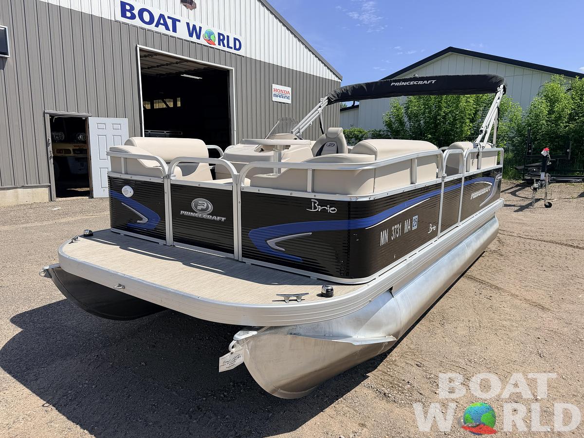 Used 2020 Princecraft Brio E 17 Pontoon & Torqueedo Electric Outboard - $19,995