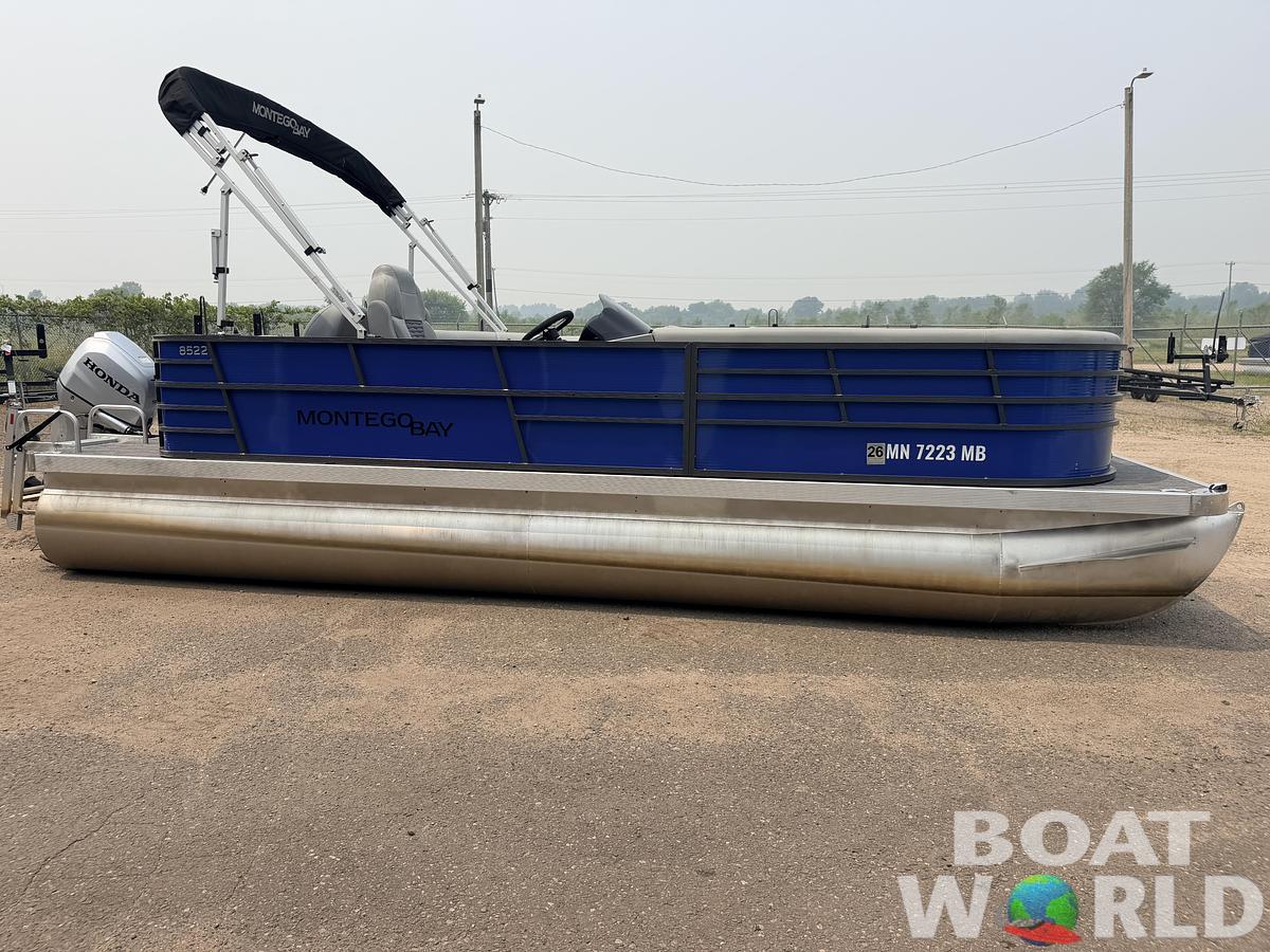 Used 2021 Montego Bay 8522 Fish & Cruise Deluxe Pontoon & 90HP Honda 4Stroke -$29,995