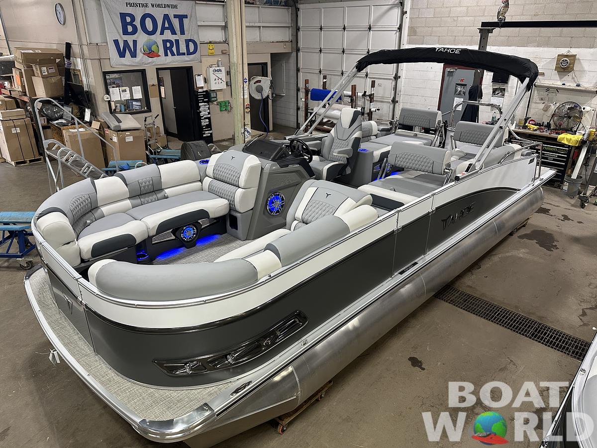 2025 Tahoe Pontoons Cascade 2385 Quad Lounge Shift Flip & Honda 4-Stroke EFI