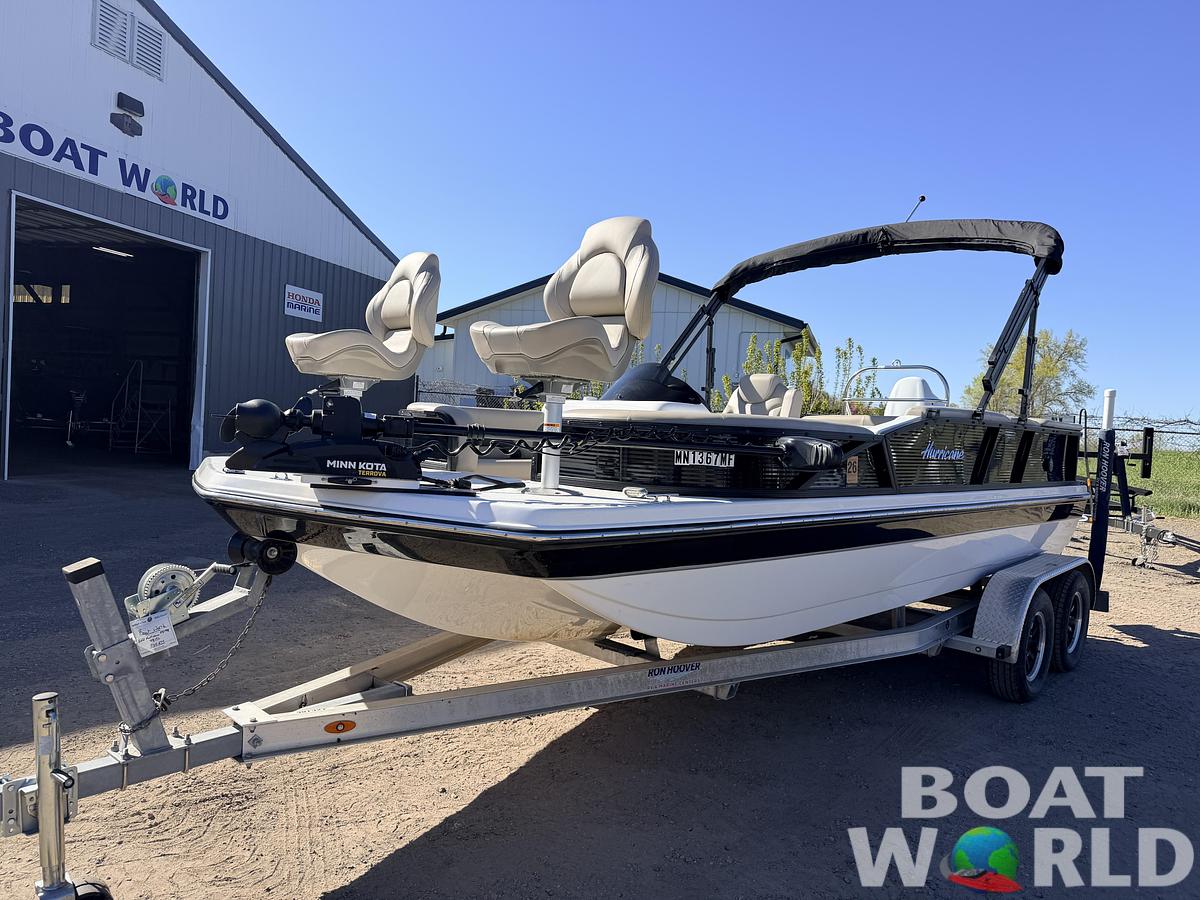 Used 2021 Hurricane Fun Deck 198 with 140HP Suzuki & Tandem Axle Trailer -$31,995