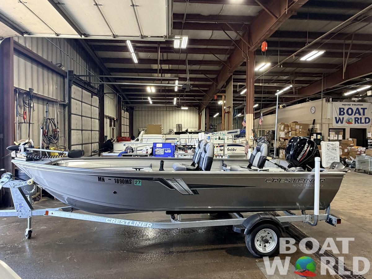 Used 2021 Crestliner 1650 Discovery Aluminum Fishing Boat - $13,995