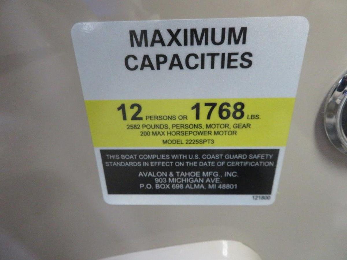 Used 2023 Tahoe Pontoons Cascade 2385 Rear Fish Tritoon & 150HP 4-Stroke EFI