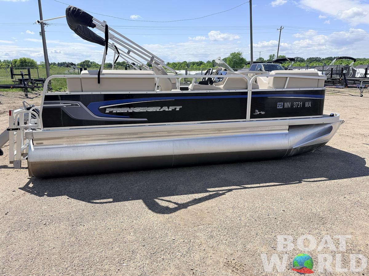 Used 2020 Princecraft Brio E 17 Pontoon & Torqueedo Electric Outboard - $19,995