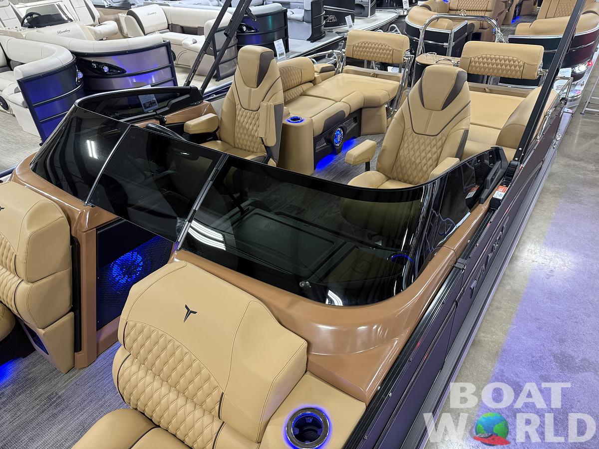 2025 Tahoe Pontoons Cascade 2385 Quad Lounge Shift Windshield Tritoon & 225HP 4-Stroke EFI
