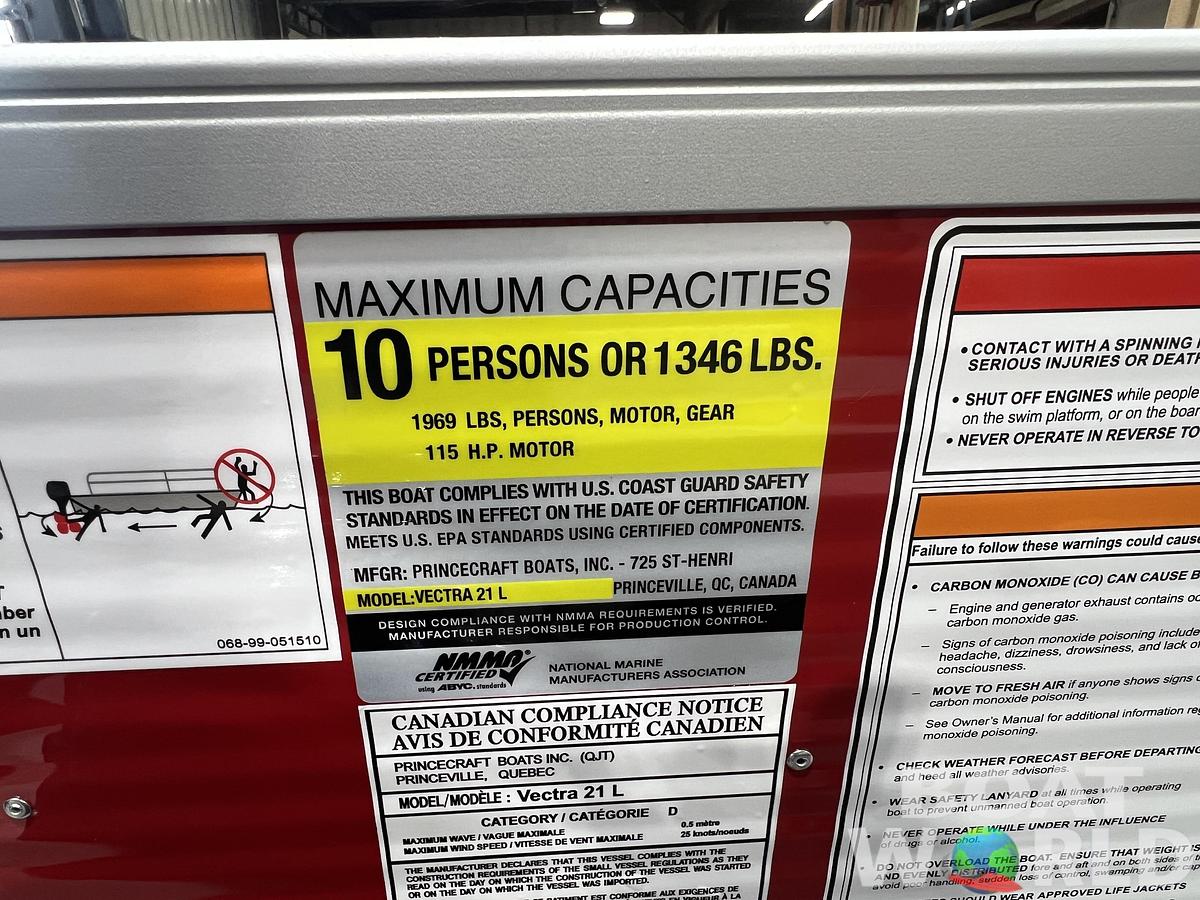 2026 Princecraft Vectra 21 Cruise Lounge Pontoon 