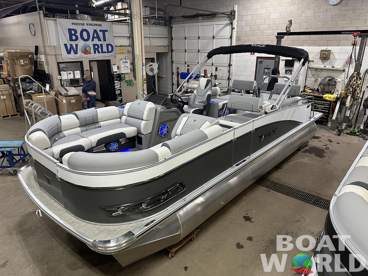 2025 Tahoe Pontoons Cascade 2385 Quad Lounge Shift Flip & Honda 4-Stroke EFI