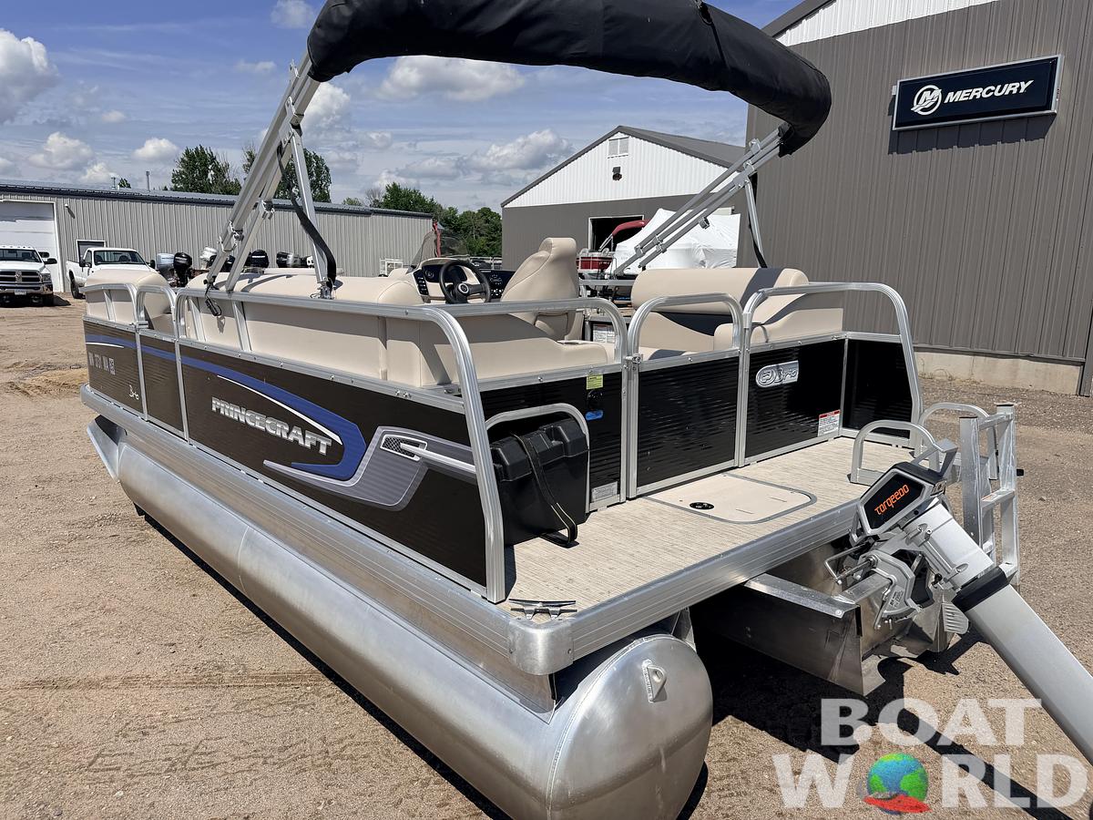 Used 2020 Princecraft Brio E 17 Pontoon & Torqueedo Electric Outboard - $19,995