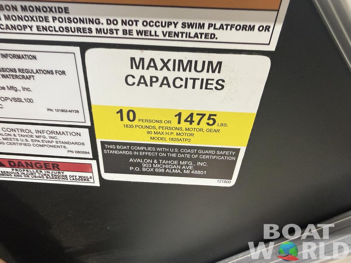 2026 Tahoe Pontoons LTZ 1985 Cruise Rear Bench (CRB)