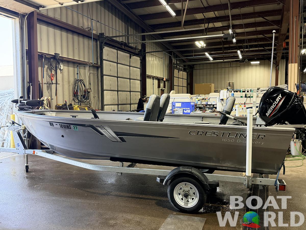 Used 2021 Crestliner 1650 Discovery Aluminum Fishing Boat - $13,995