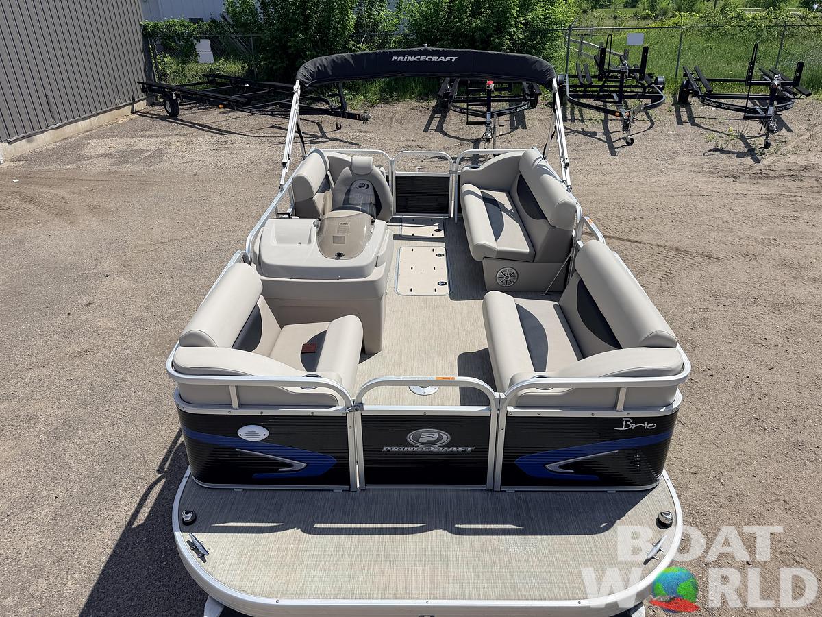 Used 2020 Princecraft Brio E 17 Pontoon & Torqueedo Electric Outboard - $19,995
