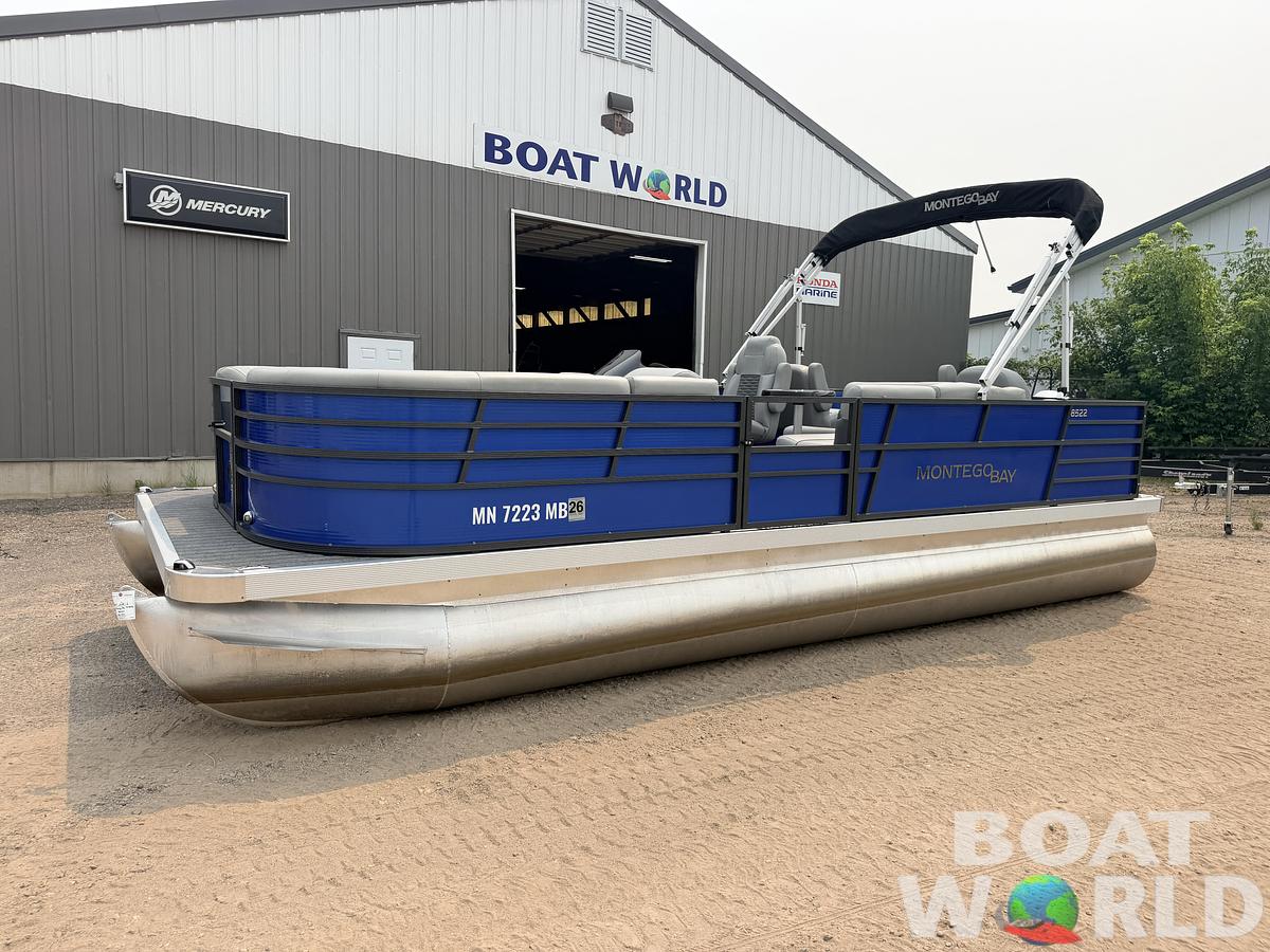 Used 2021 Montego Bay 8522 Fish & Cruise Deluxe Pontoon & 90HP Honda 4Stroke -$29,995