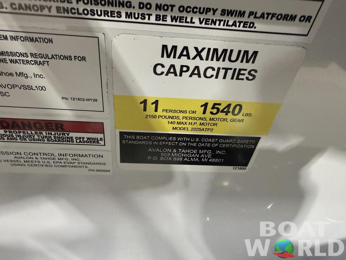 2026 Tahoe Pontoons Sport 23E80 Fish & Cruise Pontoon