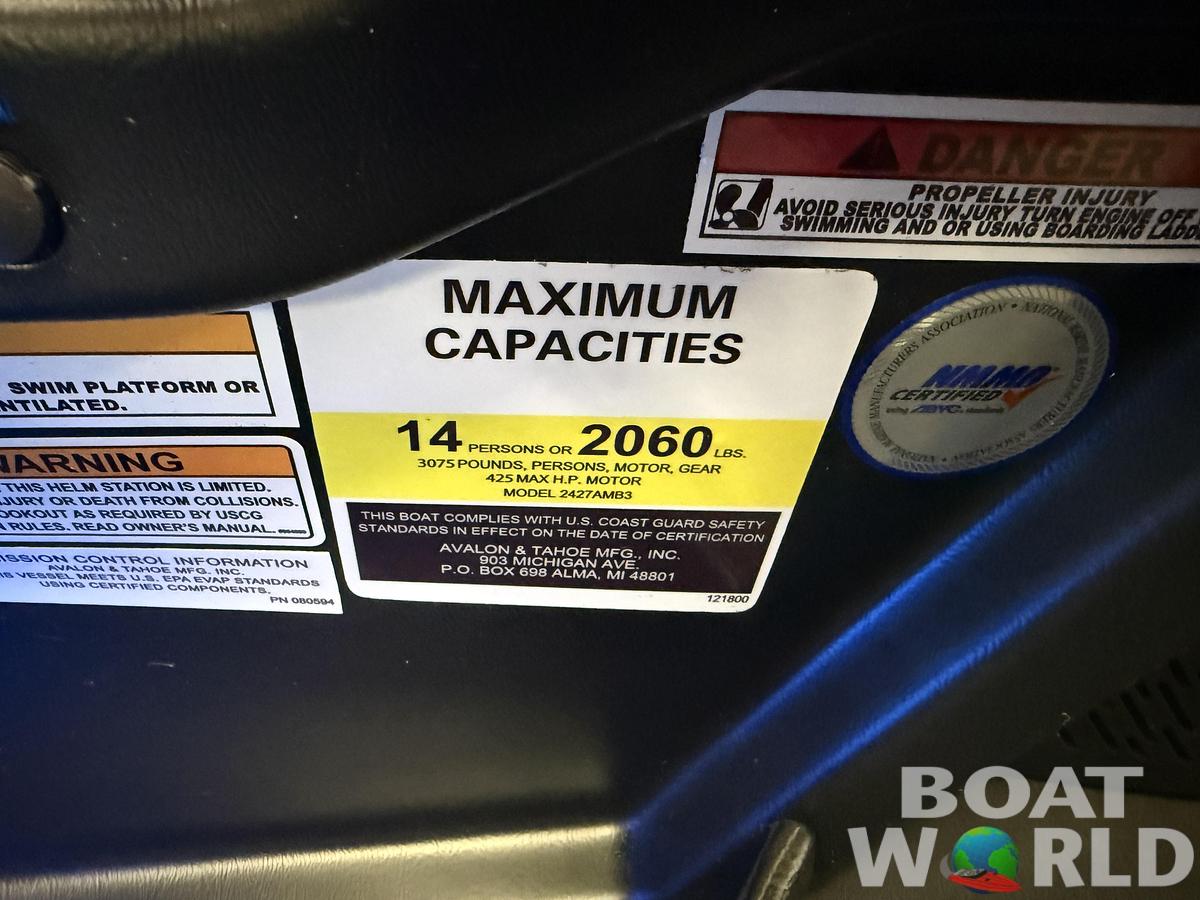 2026 Tahoe Pontoons Grand Tahoe 2585 Elite Windshield Tritoon & Mercury 400HP V10