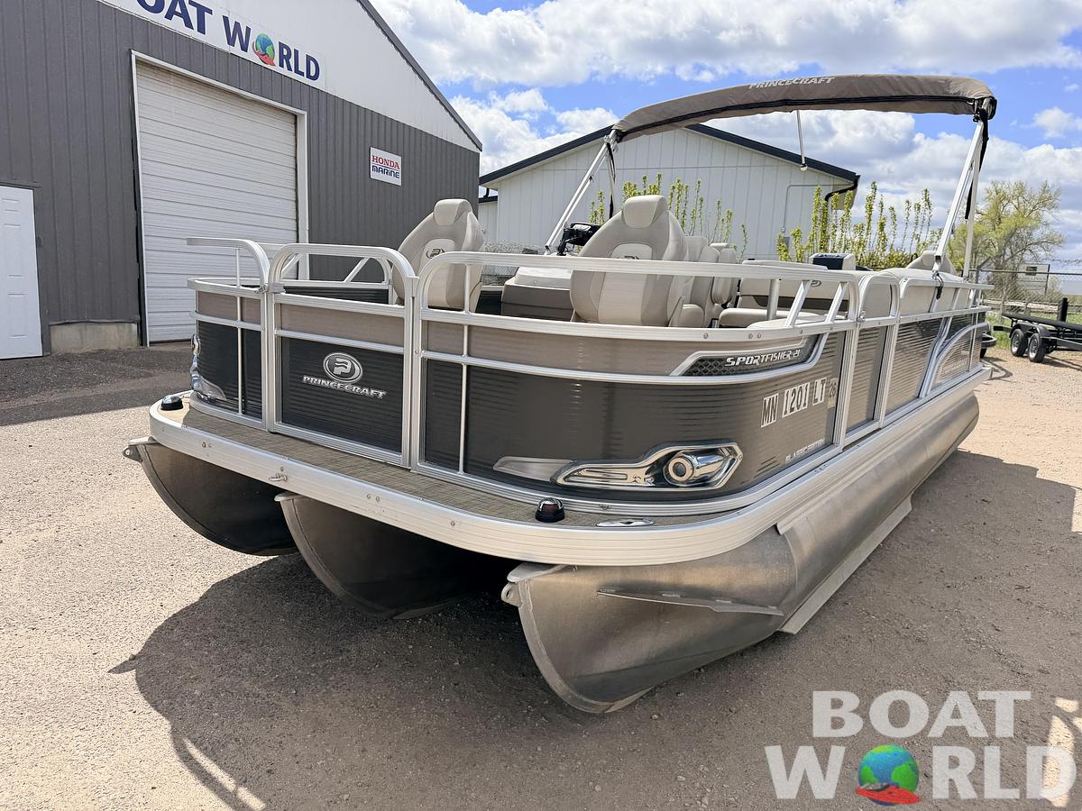 Used 2018 Princecraft Sportfisher 21 4-S Tritoon & 115HP Mercury ProXS -$32,995