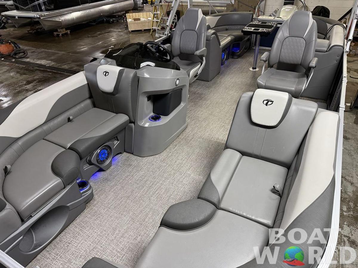 Used 2022 Tahoe Pontoons LTZ 2385 Quad Lounge Tritoon Pontoon & Honda 4-Stroke EFI