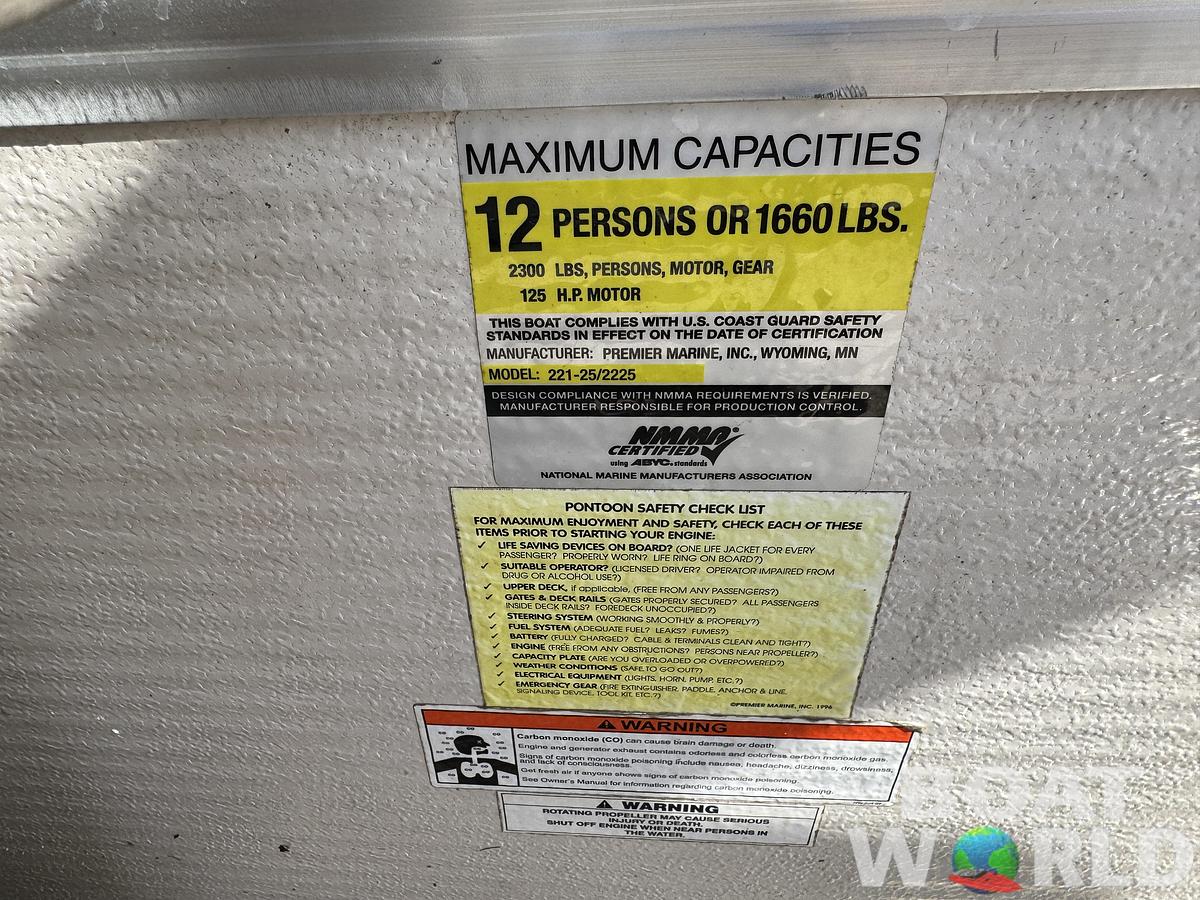 Used 2009 Premier 220 SunSpree DL Pontoon