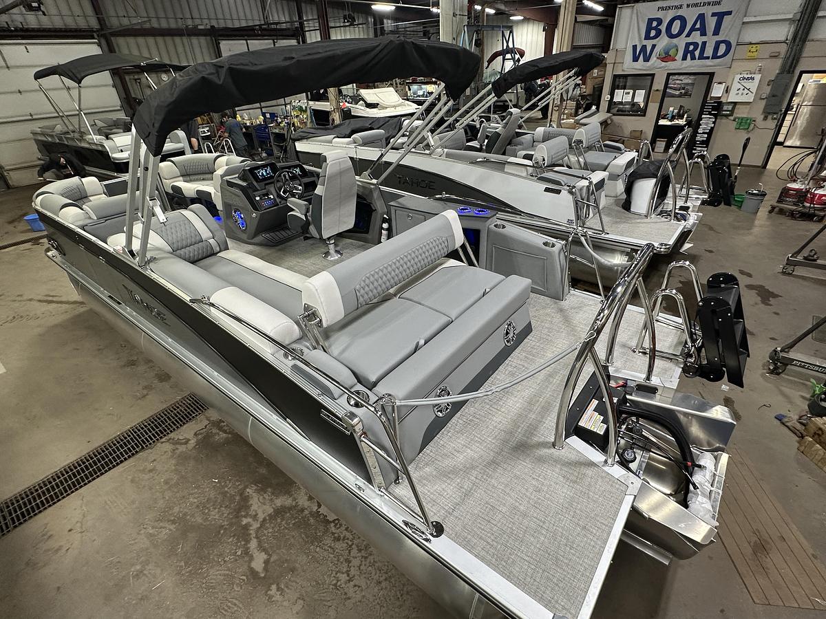 2025 Tahoe Pontoons Cascade 2385 Cruise Rear Bench Tritoon & Honda 225HP 4-Stroke EFI