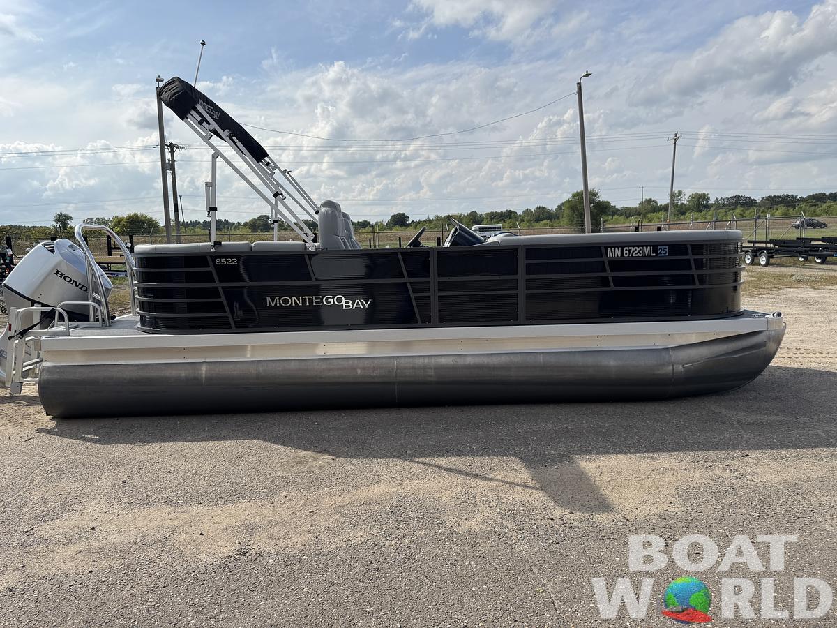 Used 2023 Montego Bay 8522 Quad Lounge Pontoon with 115HP Honda Fourstroke EFI