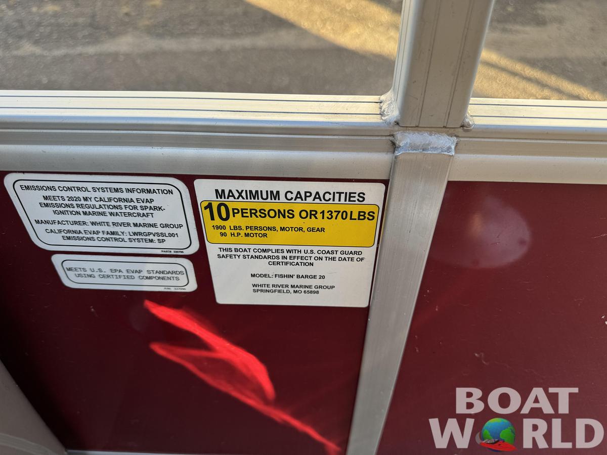 Used 2020 Sun Tracker Fishin Barge 20 DLX Pontoon