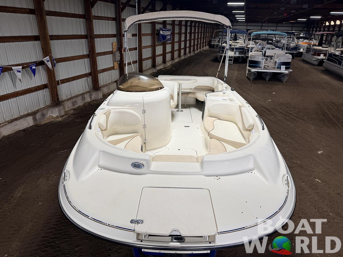 Used 2003 Glastron DX215 Deck Boat & 220HP 5.0L Volvo/Penta with Tandem Axle Trailer -$9,995