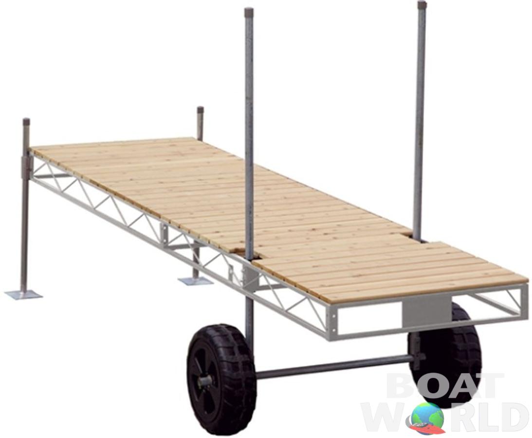 Aluminum Dock 16' Long Section with Cedar Decking